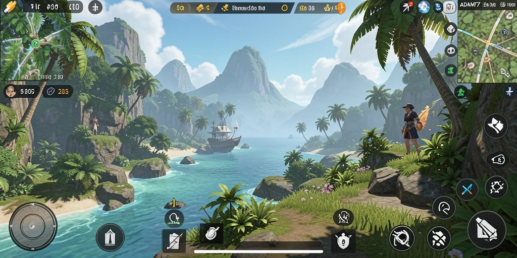 Tampilan gameplay ADAM77 yang menakjubkan di dunia terbuka.