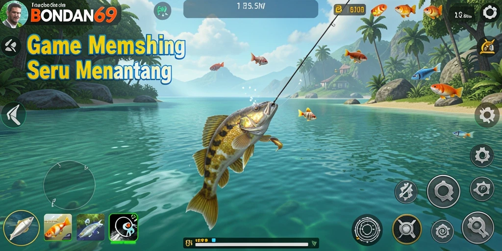 Tangkapan iklan dalam BONDAN69 menampilkan aksi memancing yang seru.