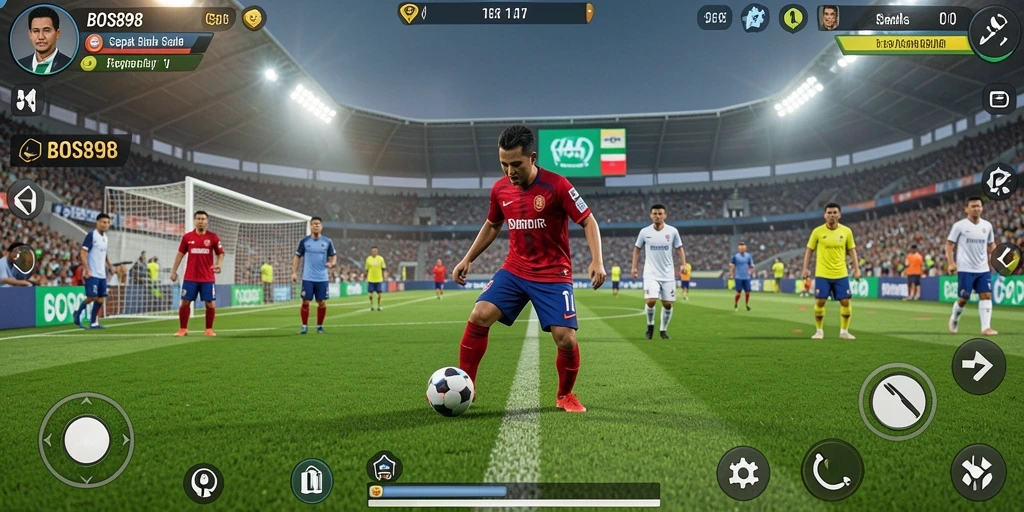 Tampilan gameplay menarik dari BOS898 menunjukkan momen-momen seru di lapangan.