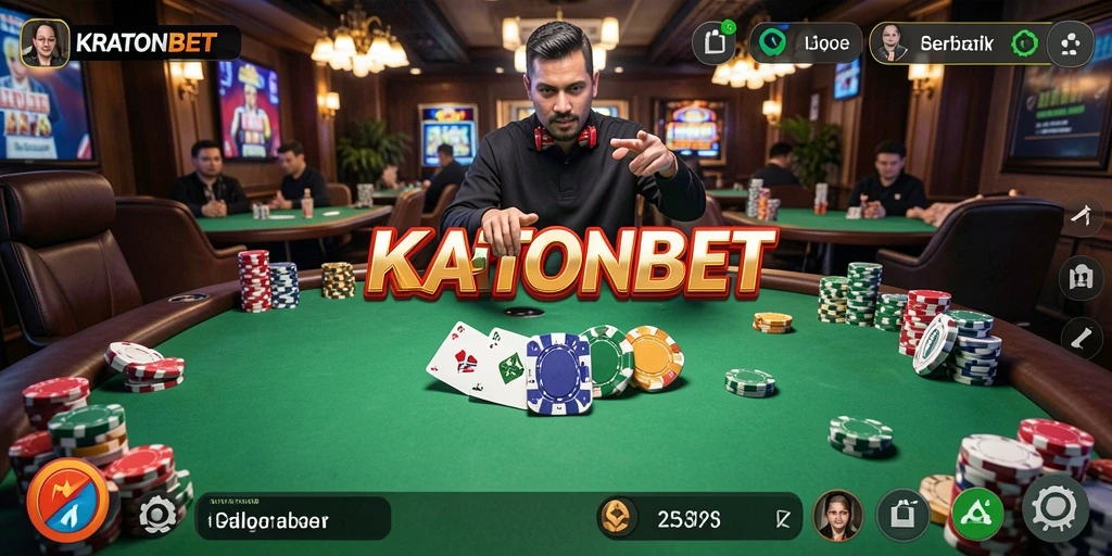 Tampilan gameplay seru dari KRATONBET saat bermain poker online.