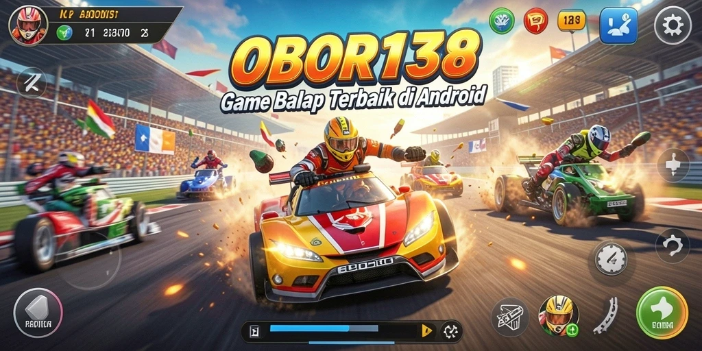 Screenshot OBOR138 menunjukkan aksi balap yang seru dan grafis yang menawan.