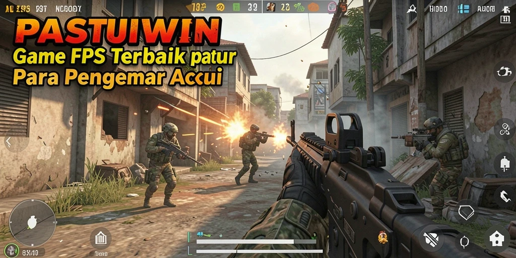Screenshot gameplay PASTIWIN yang menunjukkan aksi tembak-menembak intens.