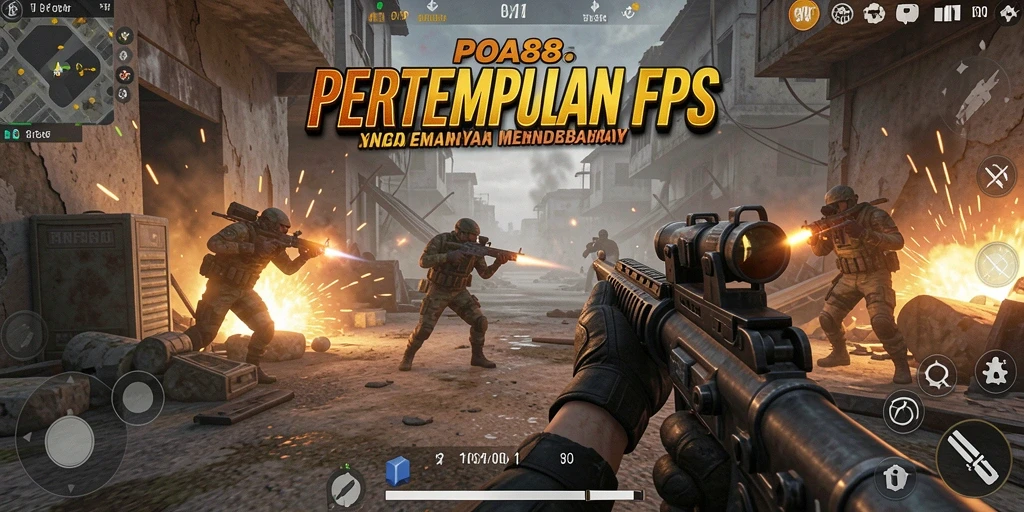 Screenshot gameplay POA88 menampilkan pertempuran intens penuh aksi.