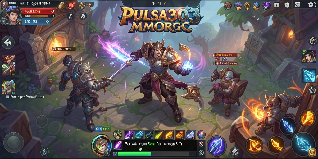 Screenshot gameplay PULSA303 yang menunjukkan aksi seru MMORPG.