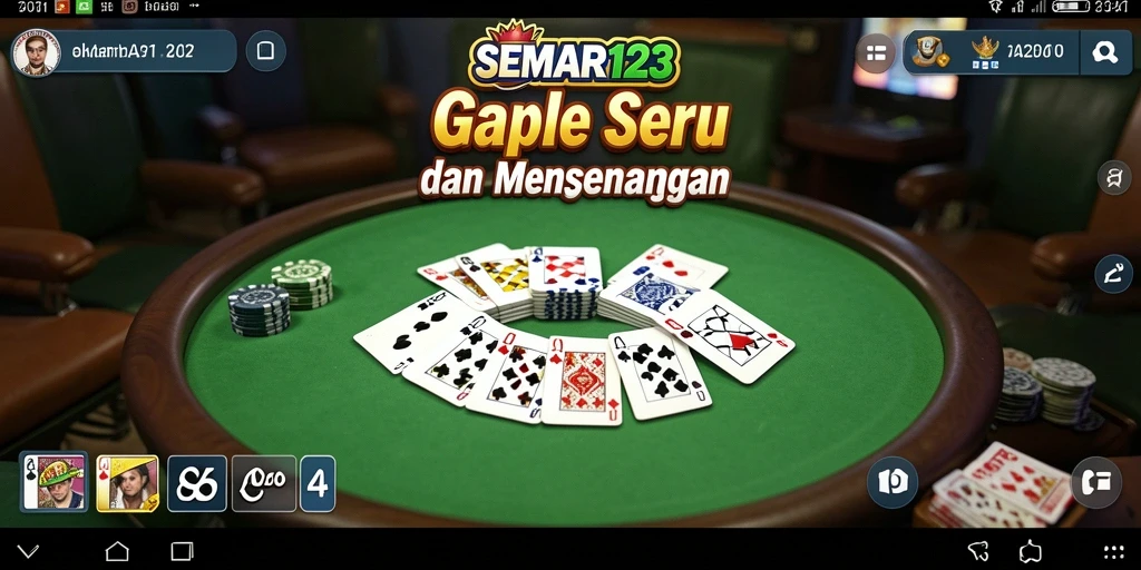 Screenshot SEMAR123 memperlihatkan pemain berkompetisi dalam permainan Gaple.