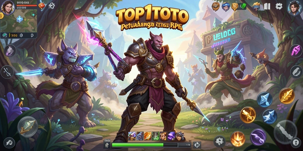 Tangkapan layar menampilkan pertarungan seru di TOP1TOTO dengan karakter yang menonjol.